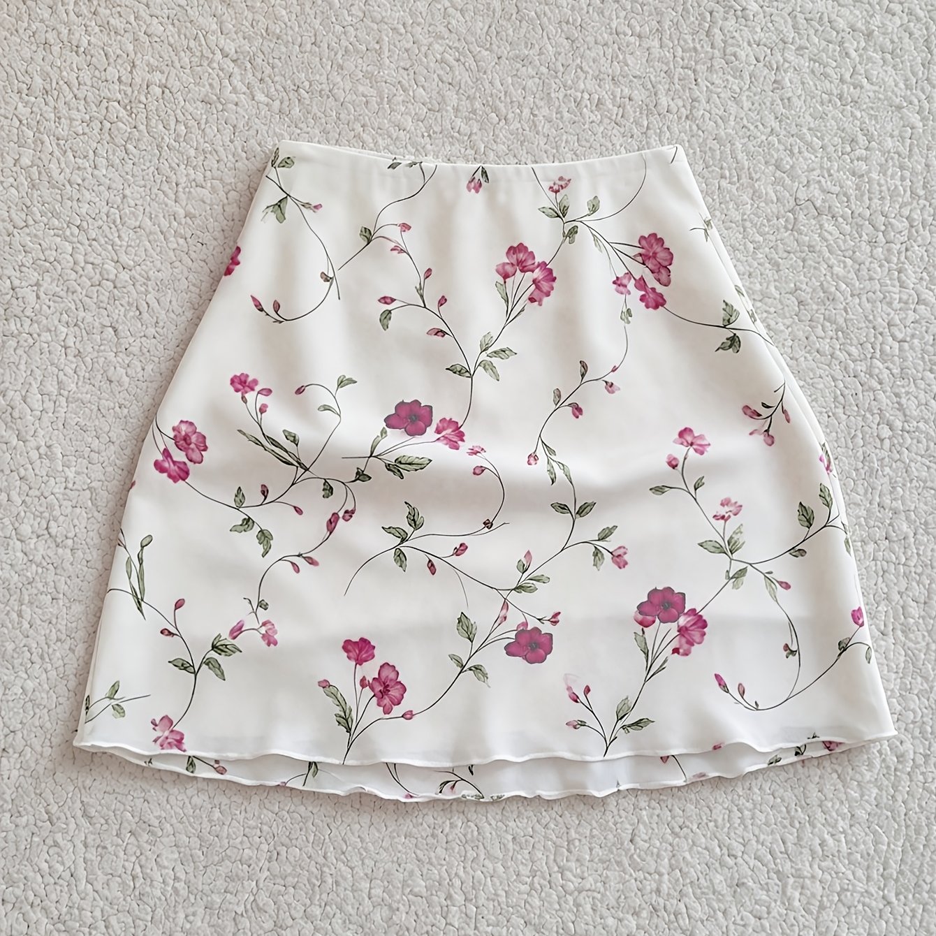 TEMU Floral Printed French Style Skirt