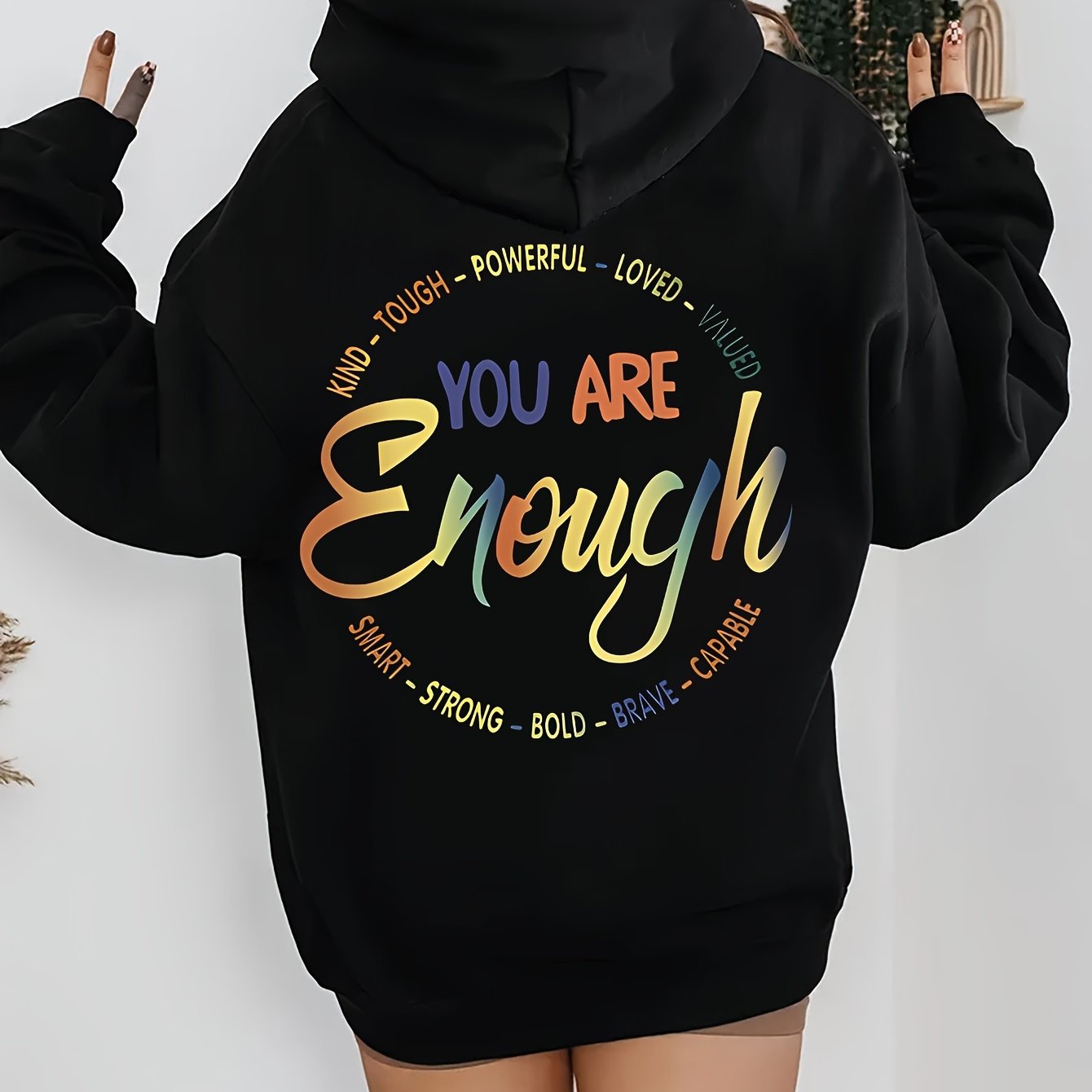 TEMU Women's Hoodie With Printed Patterns