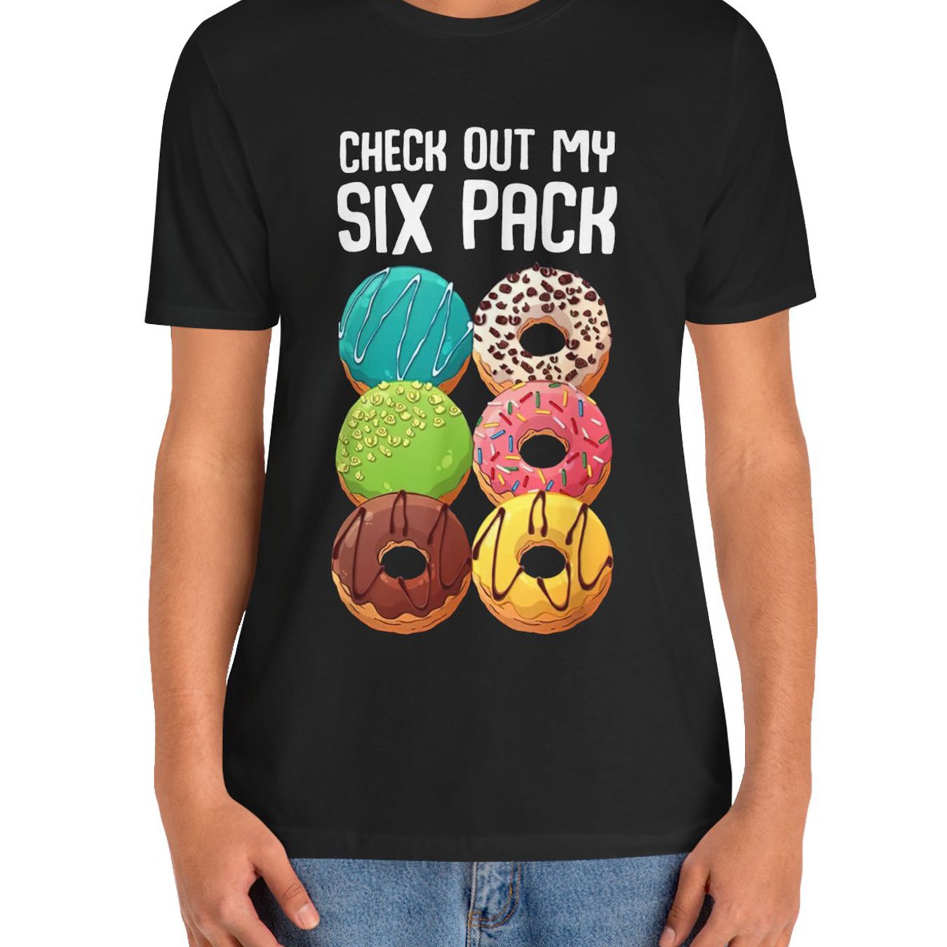 TEMU Fancy Donut Print T-shirt, Men's Casual Comfy Tee For Summer, Men's Short Sleeve Top For Daily Activity