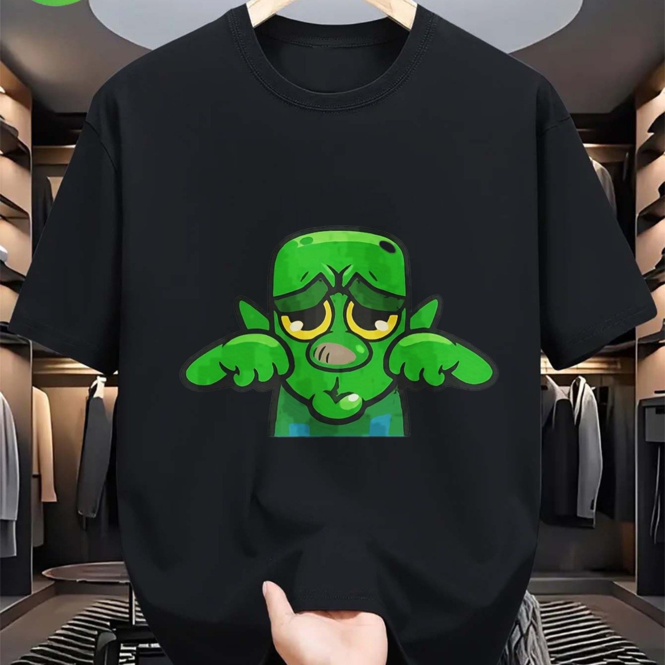 Men's Humorous Goblin Weeping Graphic Tee - 100% Casual Round Neck Short Sleeve Shirt Featuring Goblin , In Relaxed Sizes