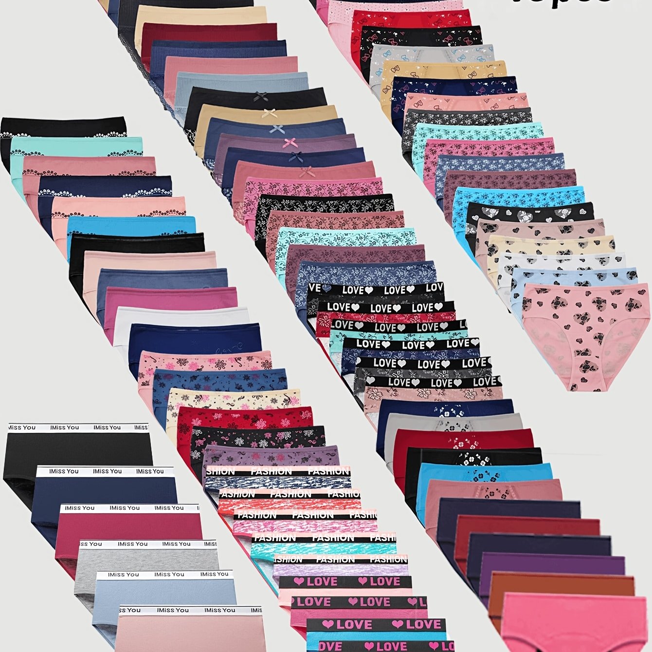 TEMU 18pcs/pack Assorted Plus Size Briefs Panties For Women
