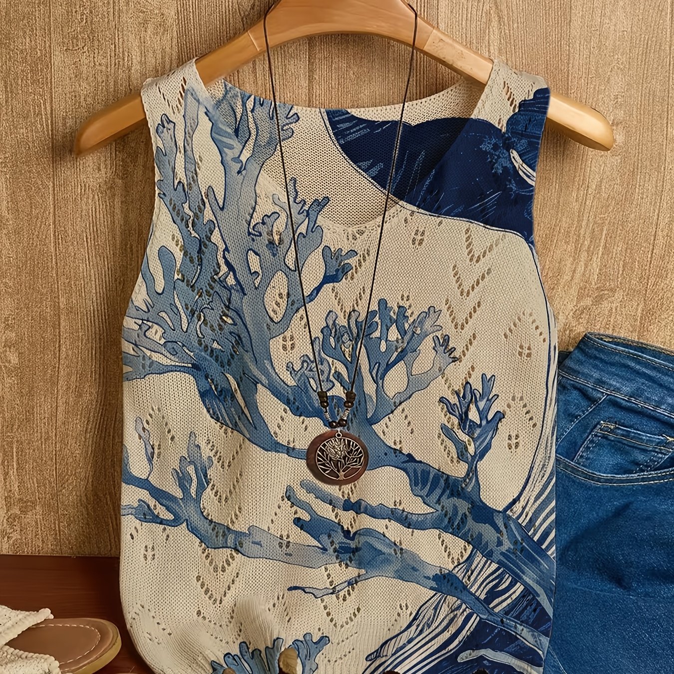 TEMU [Impression Numérique 2D] Vacances d'Été Bohème, Soirée de Fête, Haut Femme Motif Impression Numérique Plate, Vêtement Tendance Femme Pull ,