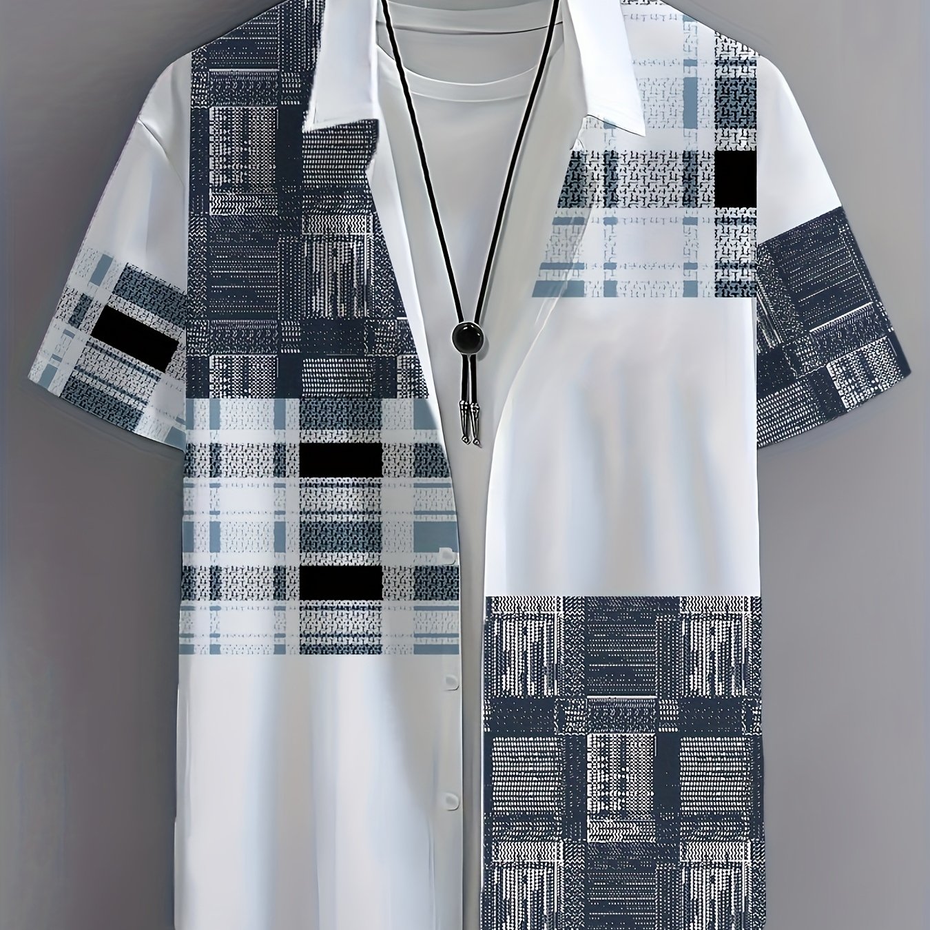 TEMU Chemise à Manches Courtes Style Hawaïen pour Homme, Décontractée, Col Boutonné, Style Vacances , Tenue d'Été et Haut