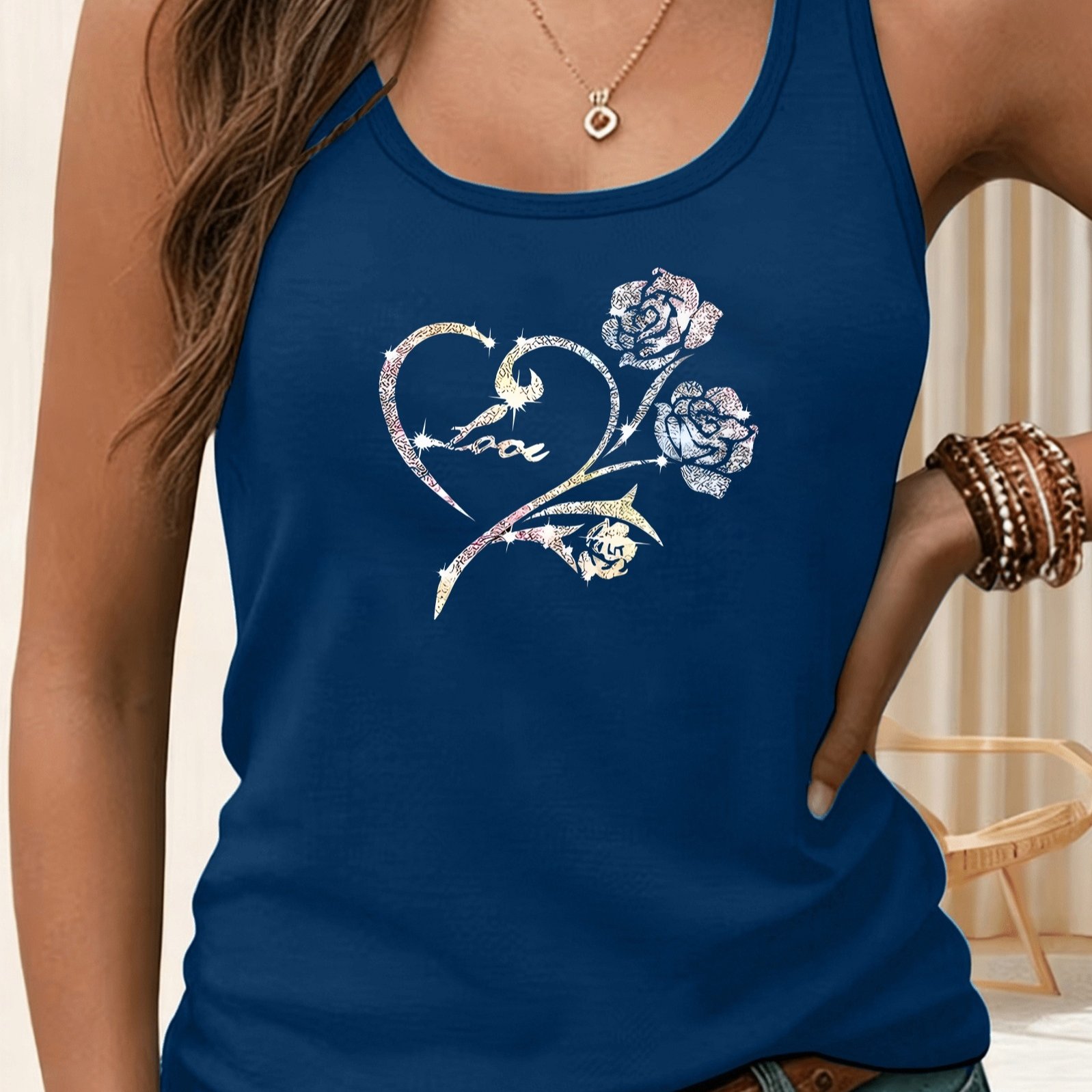 TEMU Valentine's Day 00p, Y2k, Women's Sleeveless Tank Top, Casual Fashion, Women's Spring/summer Casual Sportswear, Sizes S, M, L, Xl, Xxl+6423