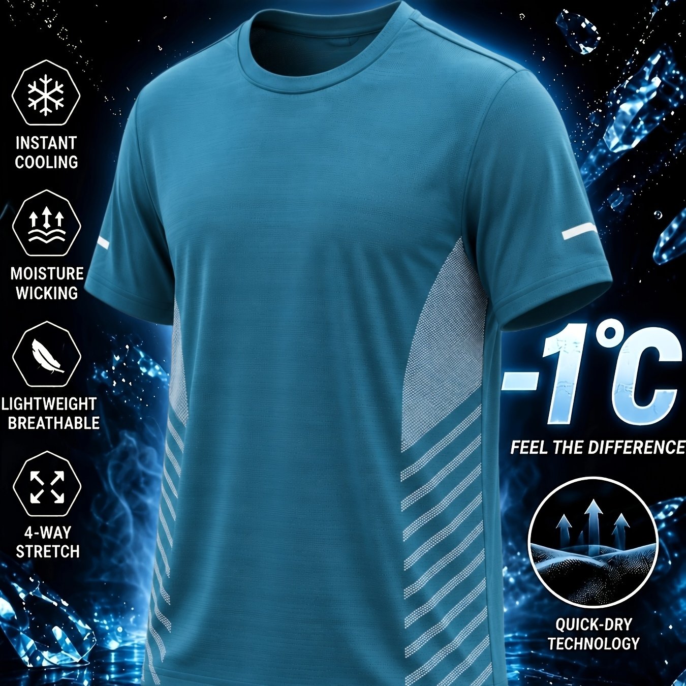 TEMU 1pc Men's Plus Size Short Sleeve Shirt, 1pc Oversized Casual Short Sleeve, Suitable For Spring Summer Autumn, Moisture-wicking And High-elastic