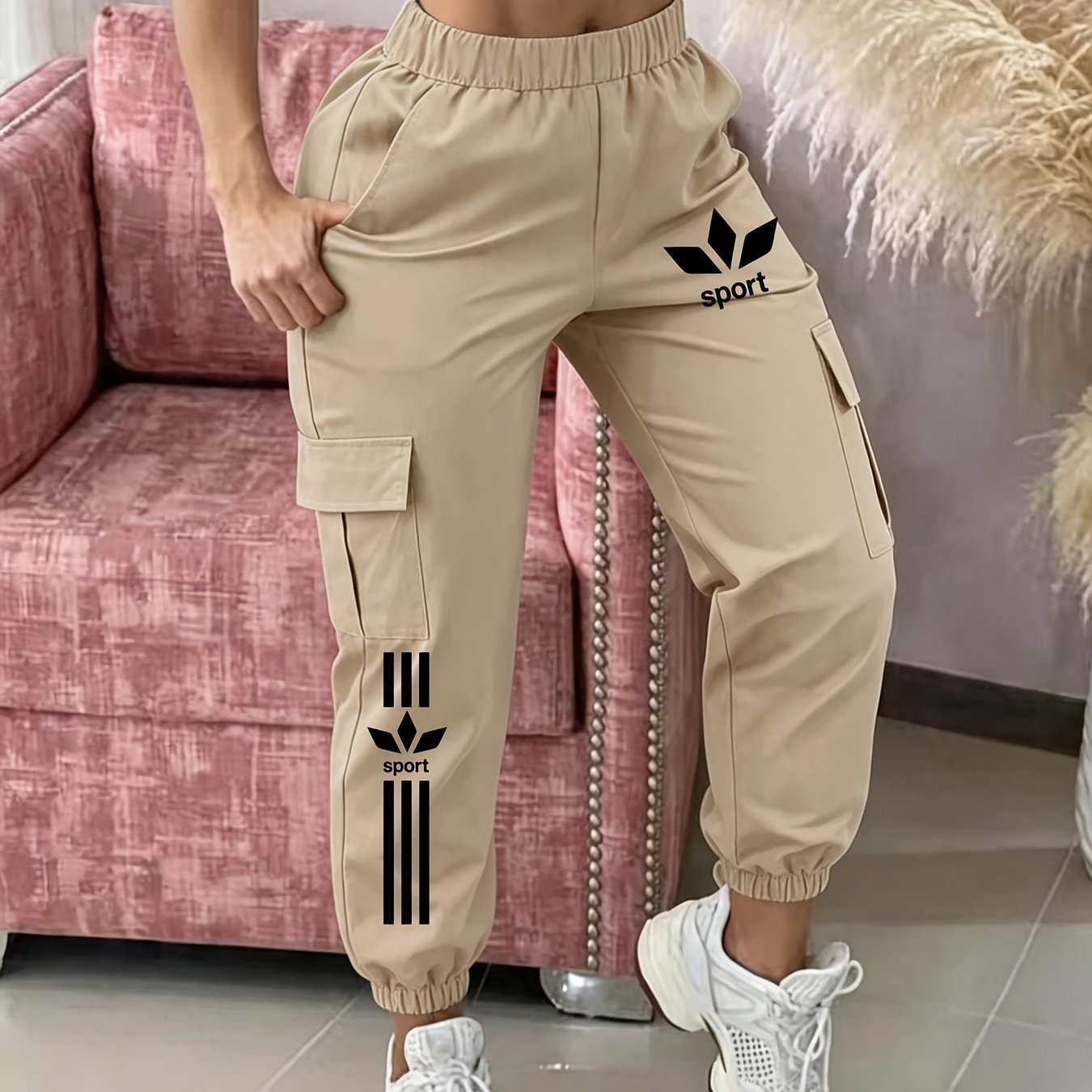 TEMU New Arrival - Women's Cargo Pants, Sold Individually, Multi-pocket, Cargo Pants Style, Fashionable Women's Long Pants, Machine Washable, Durable