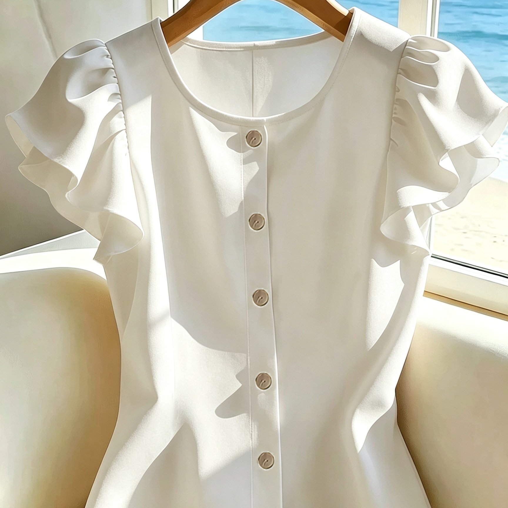 TEMU Women's 2026 Spring/autumn Season Loose Solid Color Top, Women's Shirt, Casual Vacation