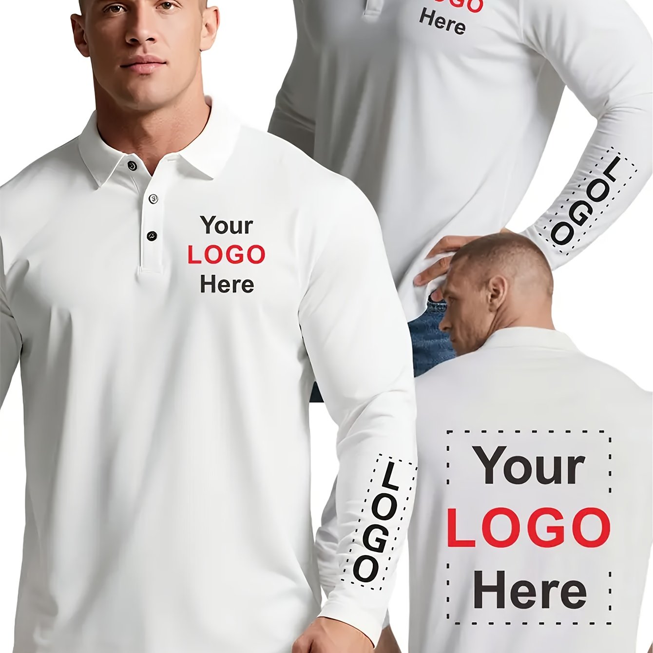 TEMU Men's Custom Shirt, Quick-drying, Breathable, And Lightweight, Personalized Design On Chest/back/sleeves, Perfect For Sports, Style, Halloween