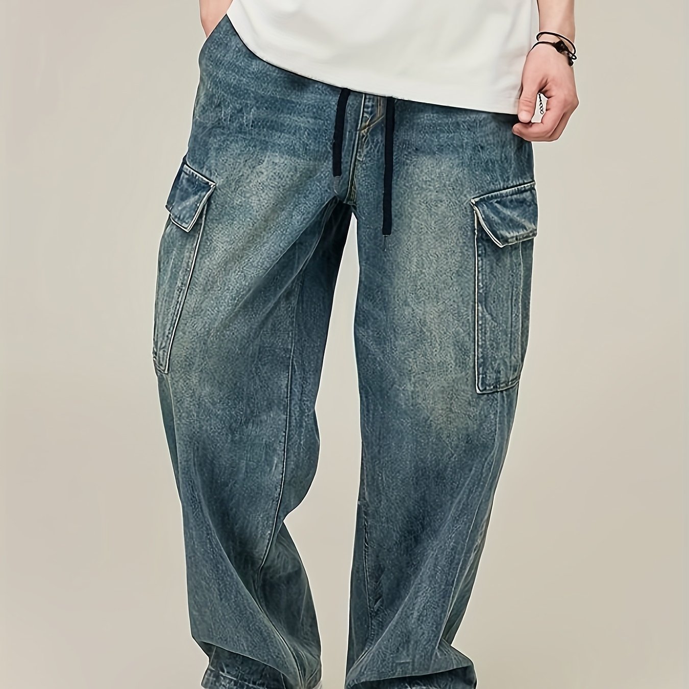Men's Casual Fashion Cargo Jeans