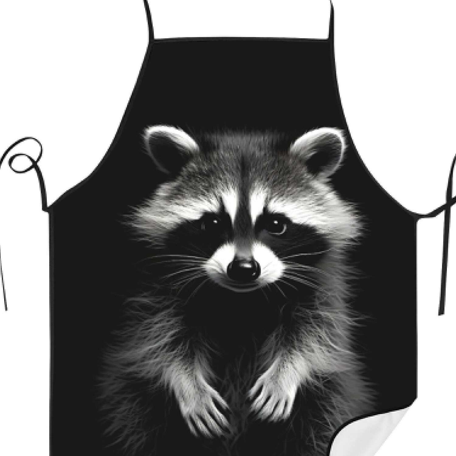 TEMU Очарователен Престилка с Принт на Миеща Мечка за Мъже и Жени - Винтидж Стил, 100% Полиестер, Подходяща за Ръчно Пране с Регулируеми Презрамки за