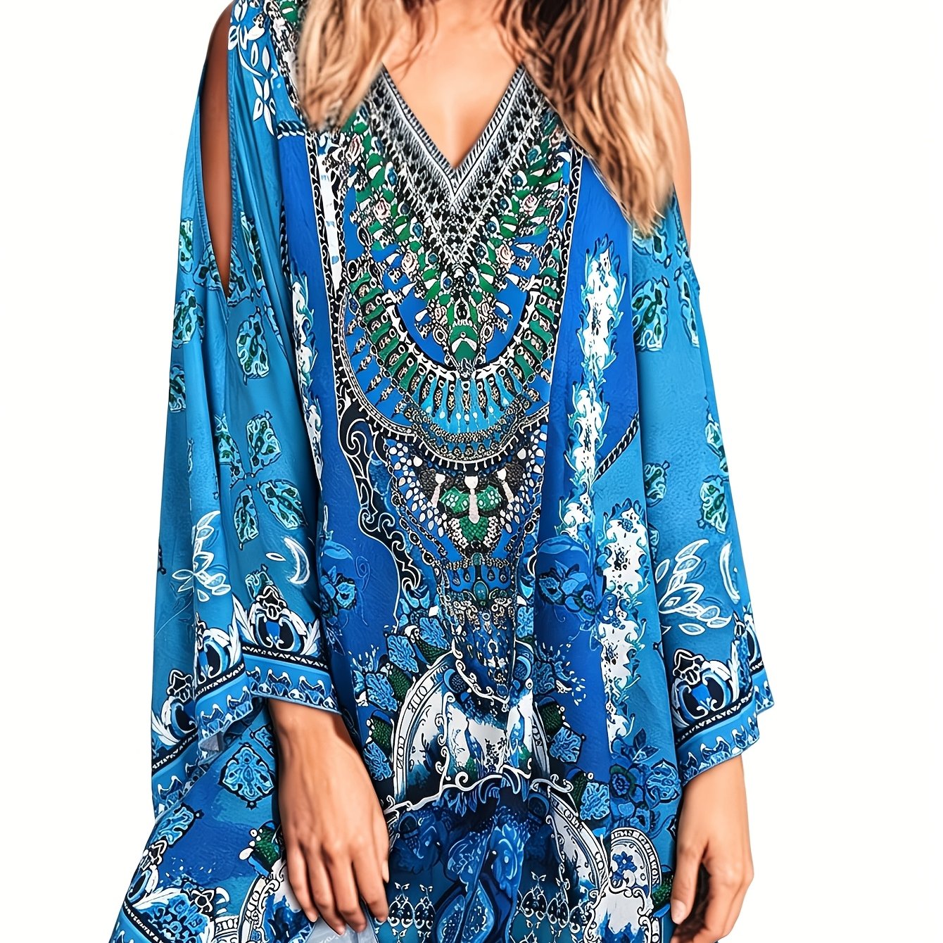 Tralook Vacation Cover-up, Spring Summer Paisley Pattern Sunscreen Fashion Beach Cover-up