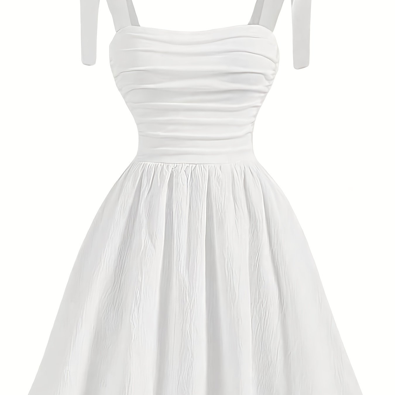 TEMU Elegant Solid Color Dress With Bow Tie And Partial