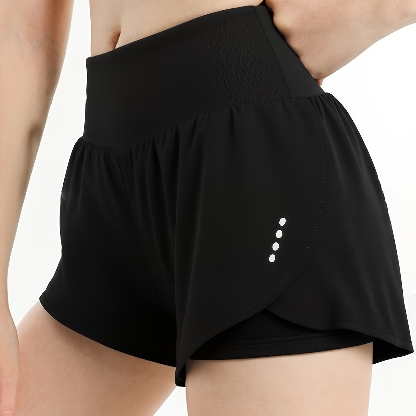 TEMU Nouveau Short de Yoga Double Couche, Maillot de Bain Femme, Gainant Ventre, Séchage Rapide, Slip Conservateur, pour Thermales, Anti-Embarras,