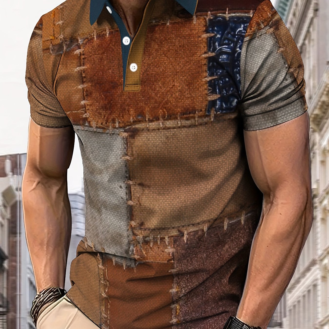 Image of Men's Casual And Fashionable Short-sleeved Shirt, Comfortable And Breathable To Wear