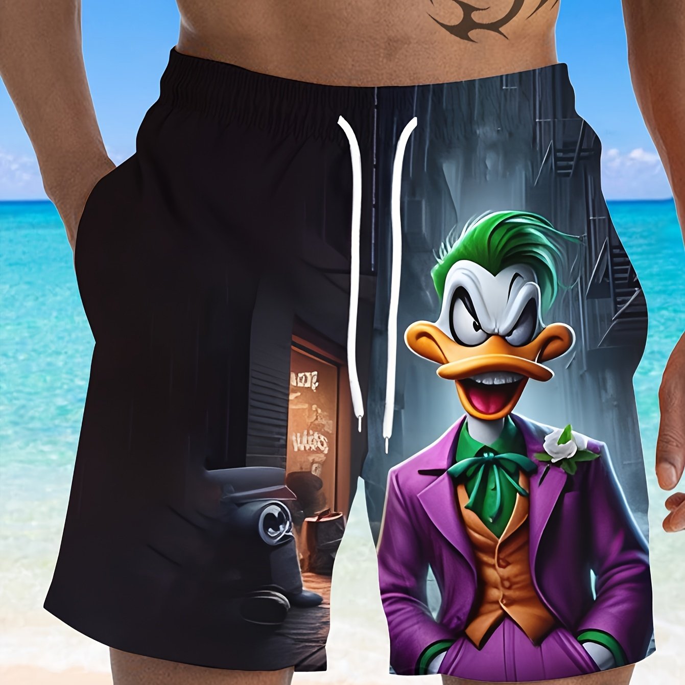 TEMU Novit�! Pantaloncini da spiaggia e creativit� accattivante, pantaloni da spiaggia casual stampati in 3D per le estive, e per le vacanze alle