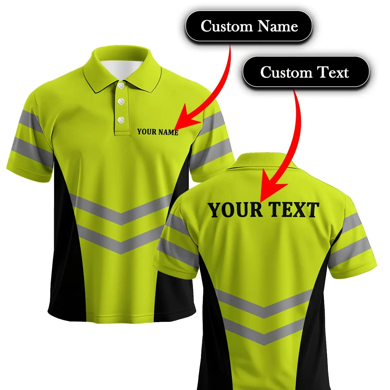 TEMU Custom Shirt | Personalized Short Sleeves, Fun Customization Options, Workwear, Tee, Employee Gift, Quick-dry Lightweight, With White Buttons,