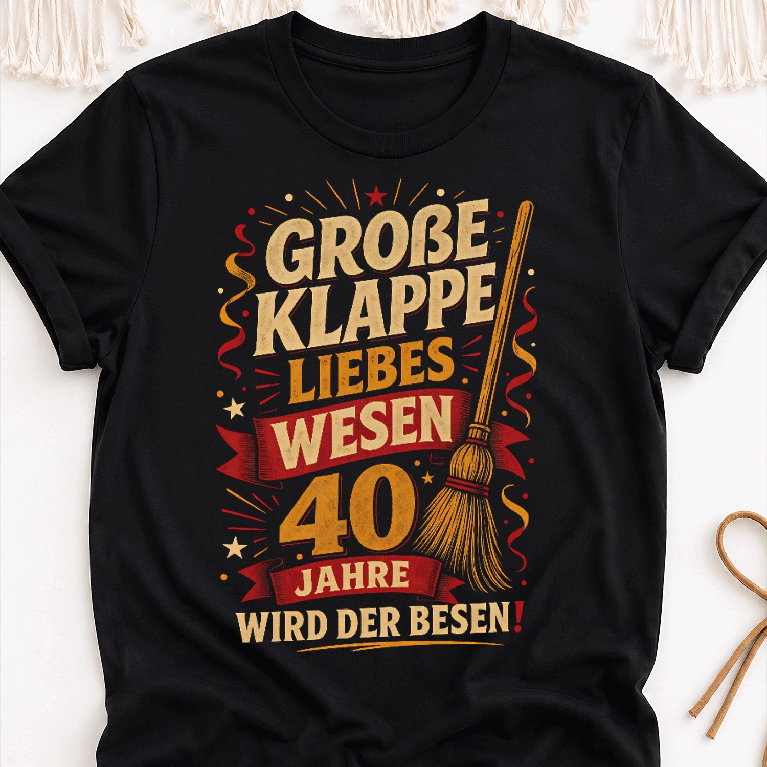 Retro 40th Birthday German Humor Vintage Poster Style Overseas Printing Y2k Oversized Unisex T-shirt For Men Women Retro 2000s Streetwear Baggy Graphic Tee