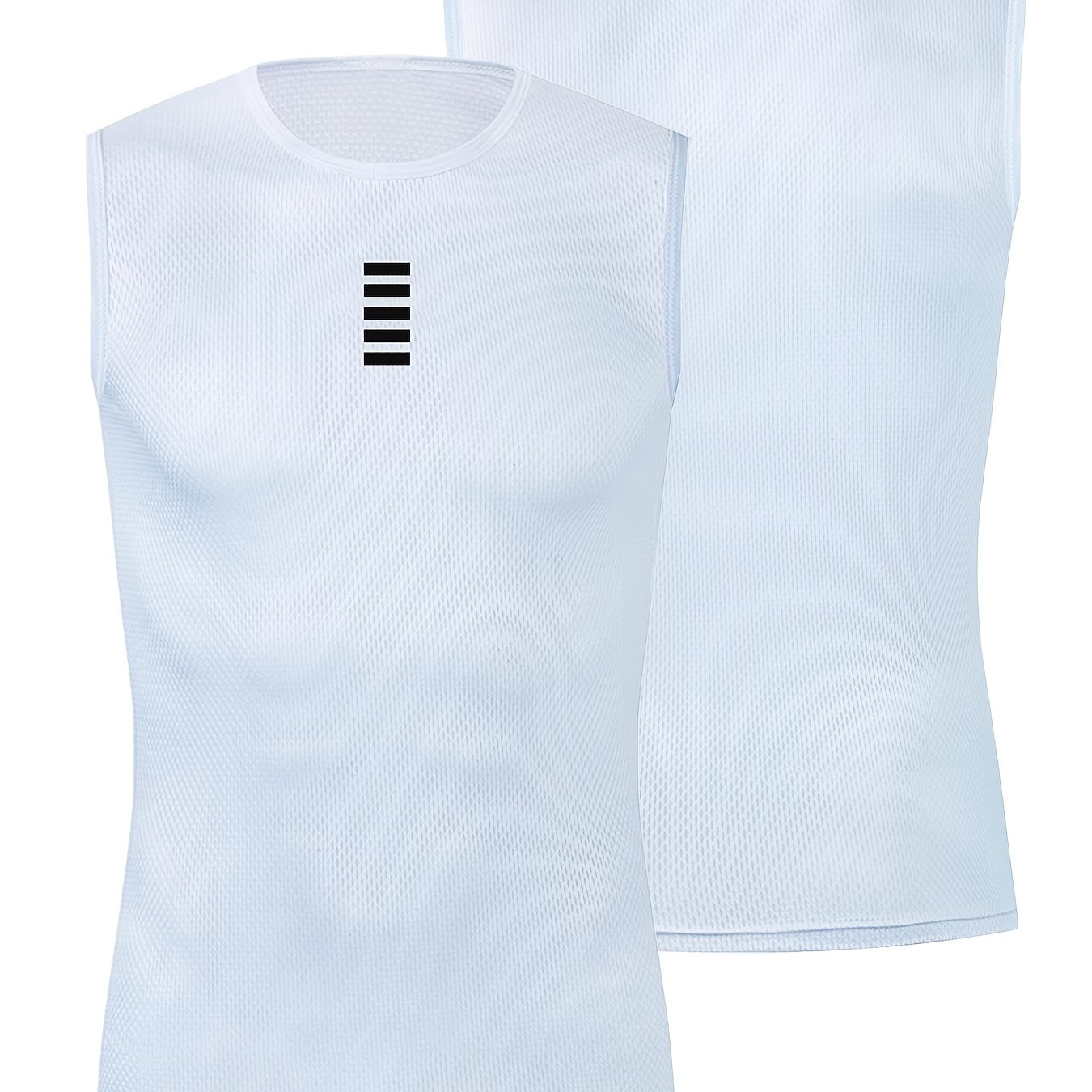 E-shop Herren Radsport-Unterhemd mit hoher Dehnbarkeit, schnell trocknendes, atmungsaktives ärmelloses Tanktop mit Rundhalsausschnitt für Fitness,