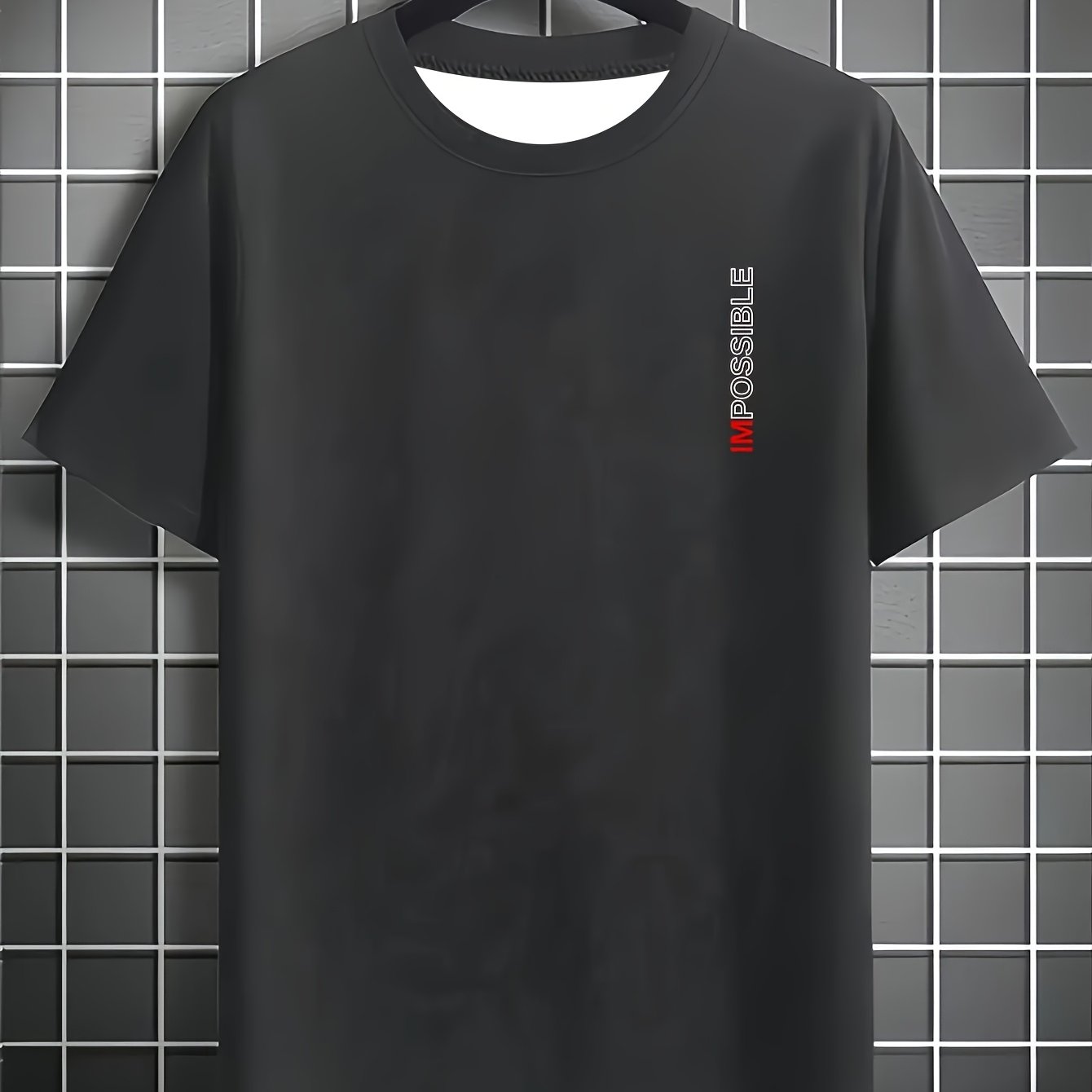 TEMU Men's Short Sleeve T-shirt With 