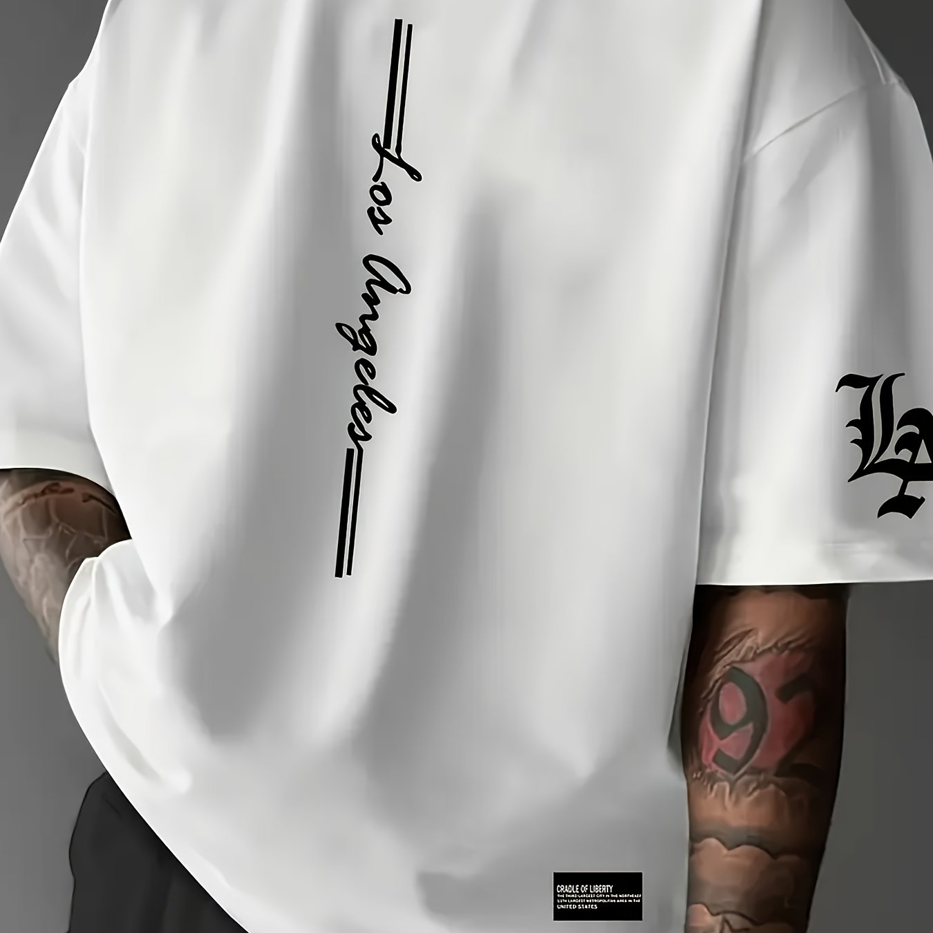 TEMU T-shirt imprimé tendance pour homme