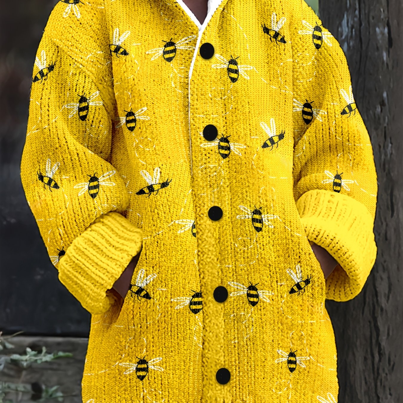 TEMU Plus Size, Vintage Hooded Cardigan, Early Autumn Loose Button Size Women's Long Sweater, Plus Size Women's Winter