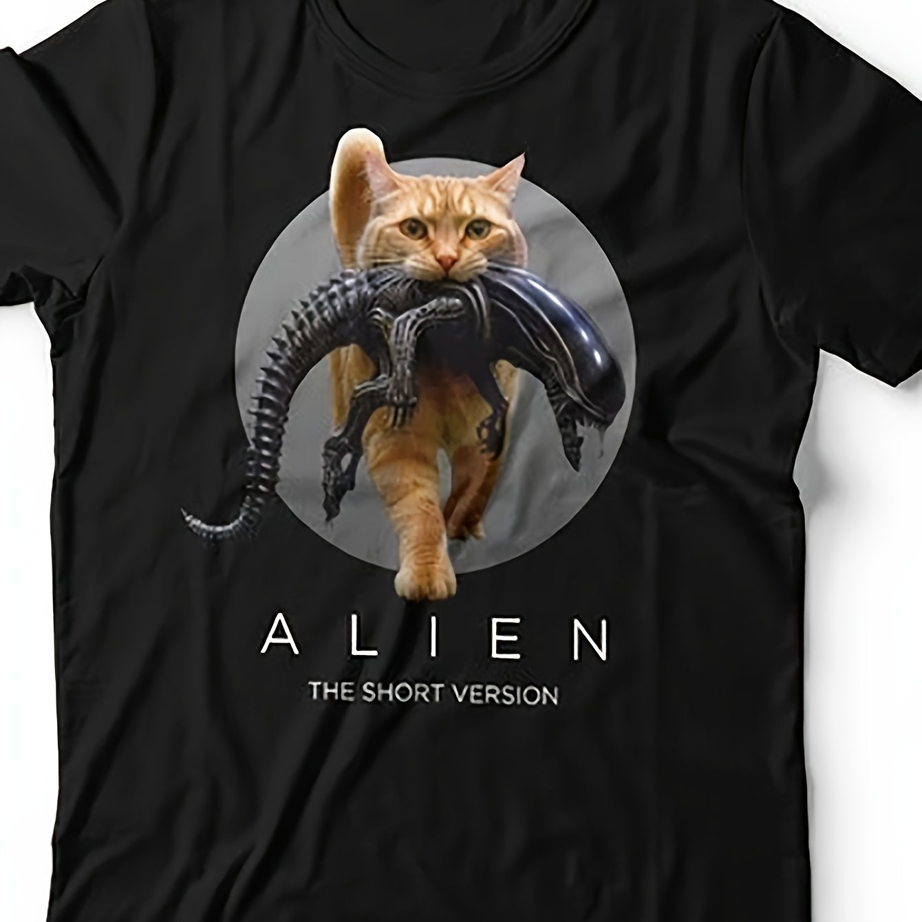 TEMU -themed Short T-shirt, Unisex, Featuring And Slightly Horror . Breathable, Suitable For Outdoor Casual Wear, . Perfect Gift For Fans, Family, ,