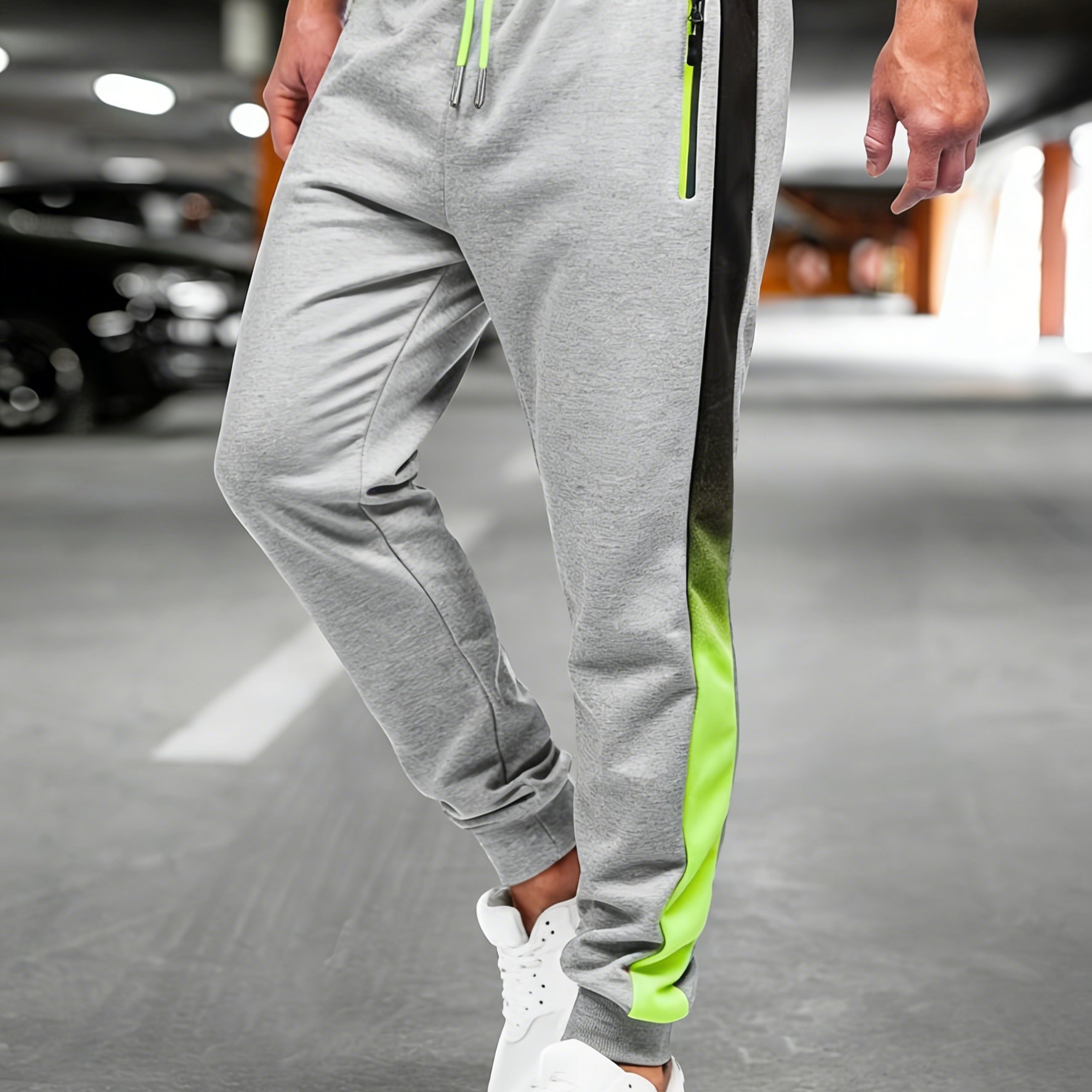Men's Gradient Color Athletic Jogger Pants, Casual Jogging Pants For Spring And Autumn Running