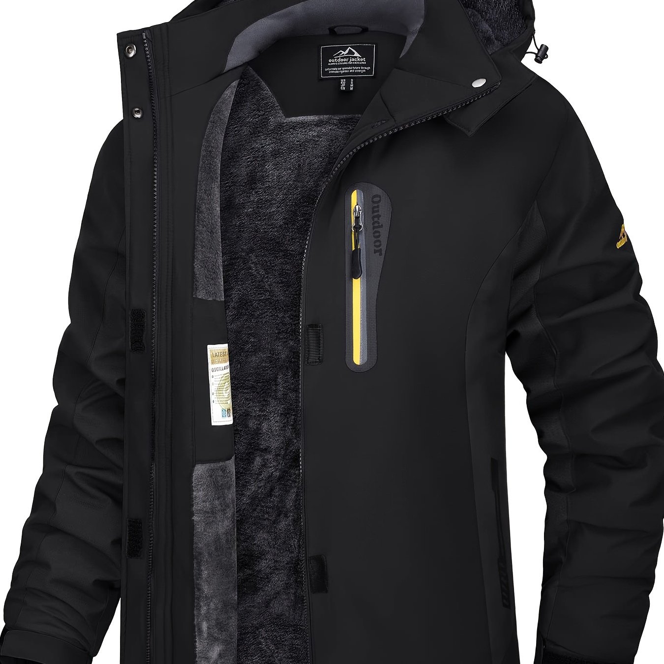 E-shop Damen Winter Softshell Skijacke - Outdoor Jacke Abnehmbarer Schneehut Verstellbarer Saum und Verschluss Warmes Dickes Fleecefutter Gemütlicher