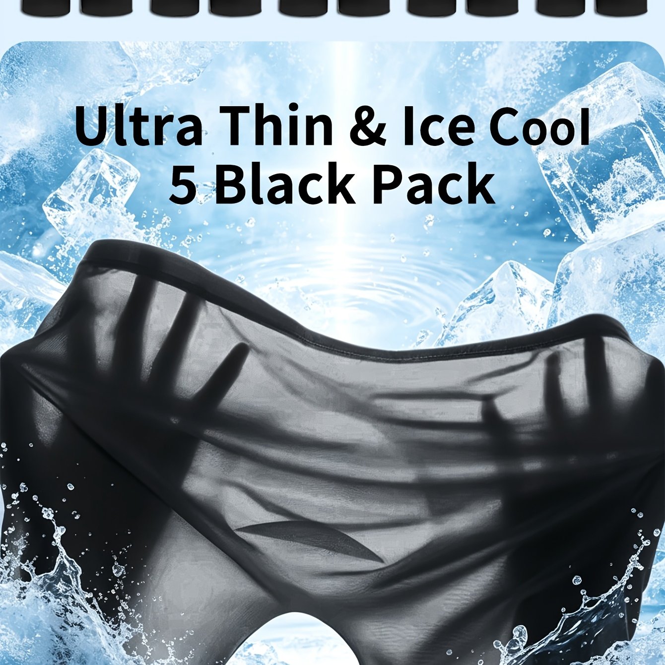 TEMU 5pcs Men's Underwear, Ultra-thin, Sexy And Sheer, Breathable And Quick-drying. Soft And Smooth. Suitable For Spring, Summer And Autumn, Perfect