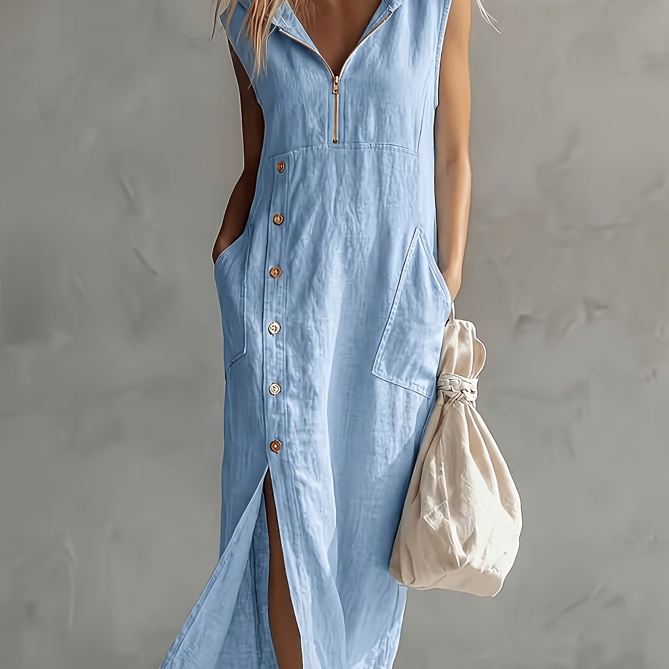 TEMU Women's Summer Casual Comfortable Hooded Loose Dress, Elegant Zllz
