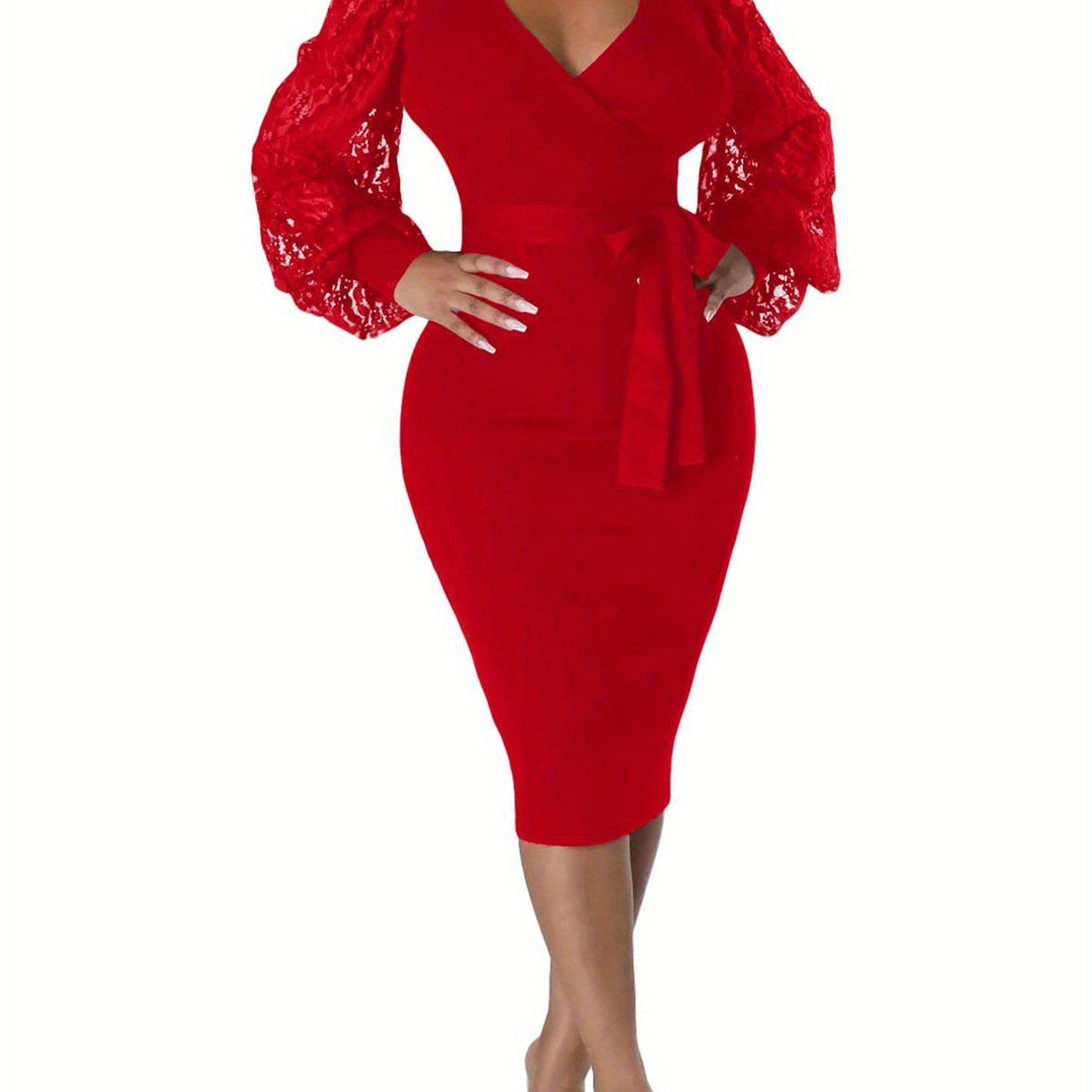 lace-v-neck-bodycon-dress-elegant-sleeve-temu