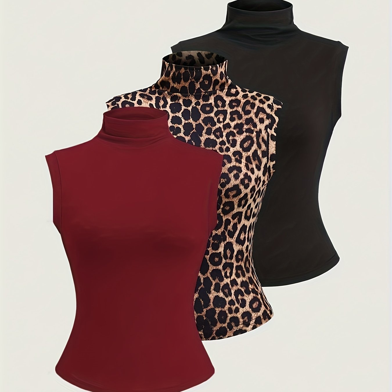 TEMU 3-pack Women's Summer Slim Fit Neckline Tank Top Pattern T-shirt Women's Top