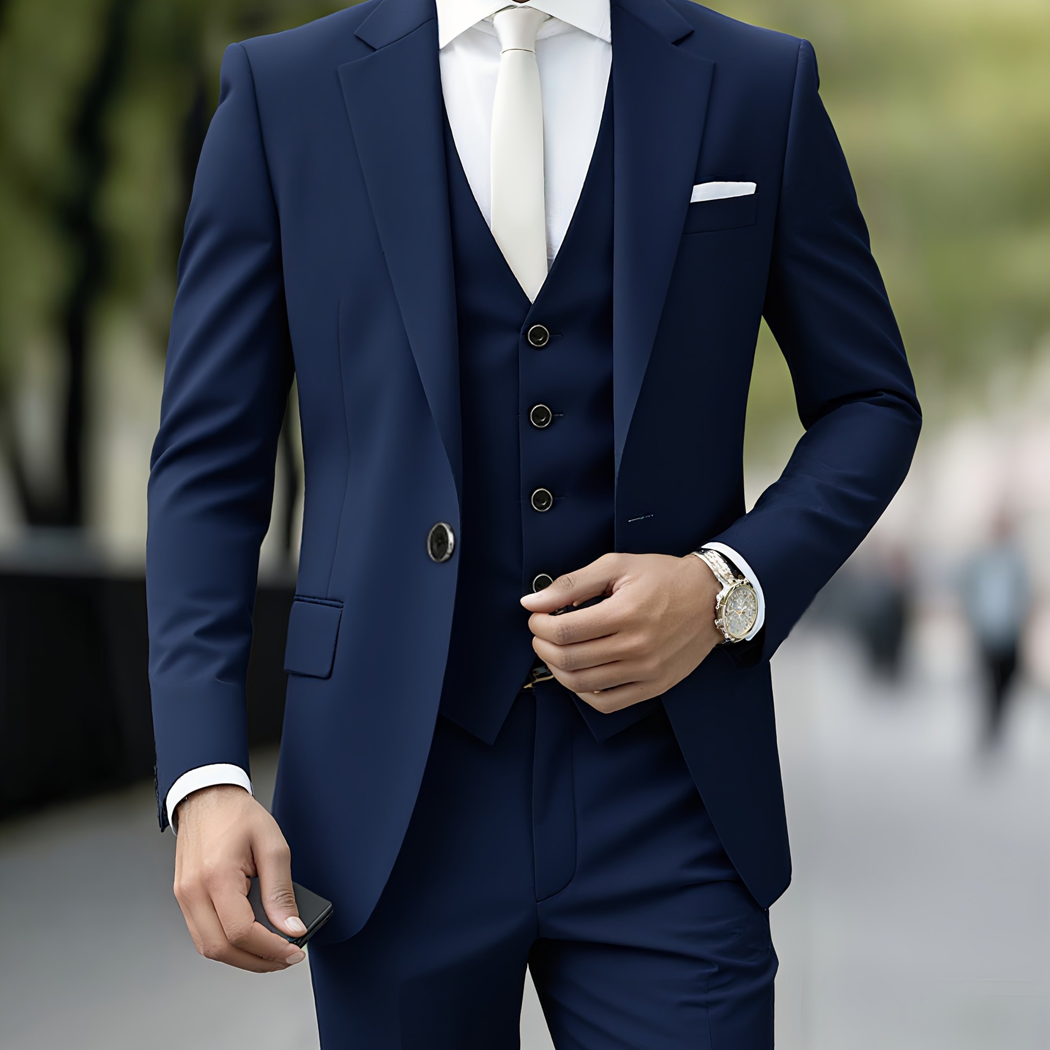 TEMU Men's 3pcs Suit Set, Jacket   Vest   Trousers, Fashionable And High-quality, Suitable For Weddings, Parties, Or Formal Events