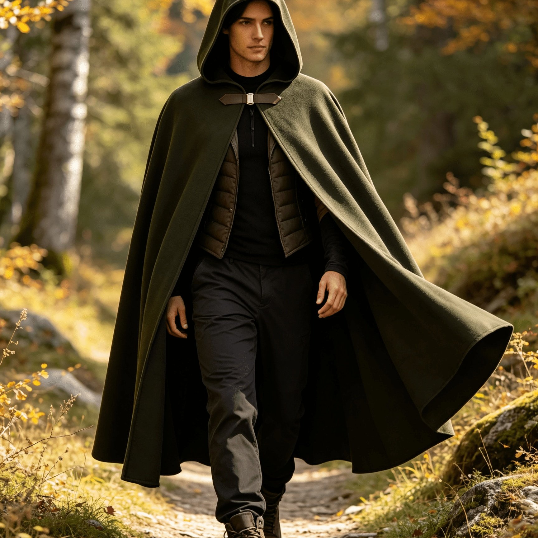 TEMU Halloween Costume Medieval Cloak Cape Halloween Party Banquet Retro Shawl Mantle Role-playing Costume Party Outfit Cosplay Role-playing Costume