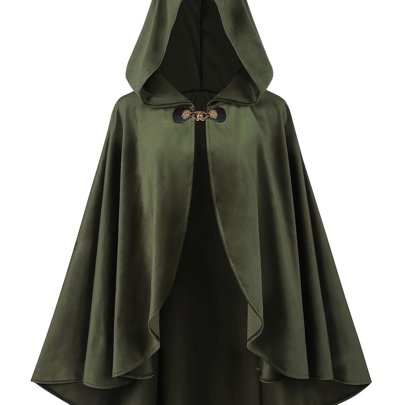 E-shop Neuer Mittelalterlicher Gothic Kapuzenmantel Langer Halloween Teufel Zauberer Tod Umhang Robe Cape für Größen S-L