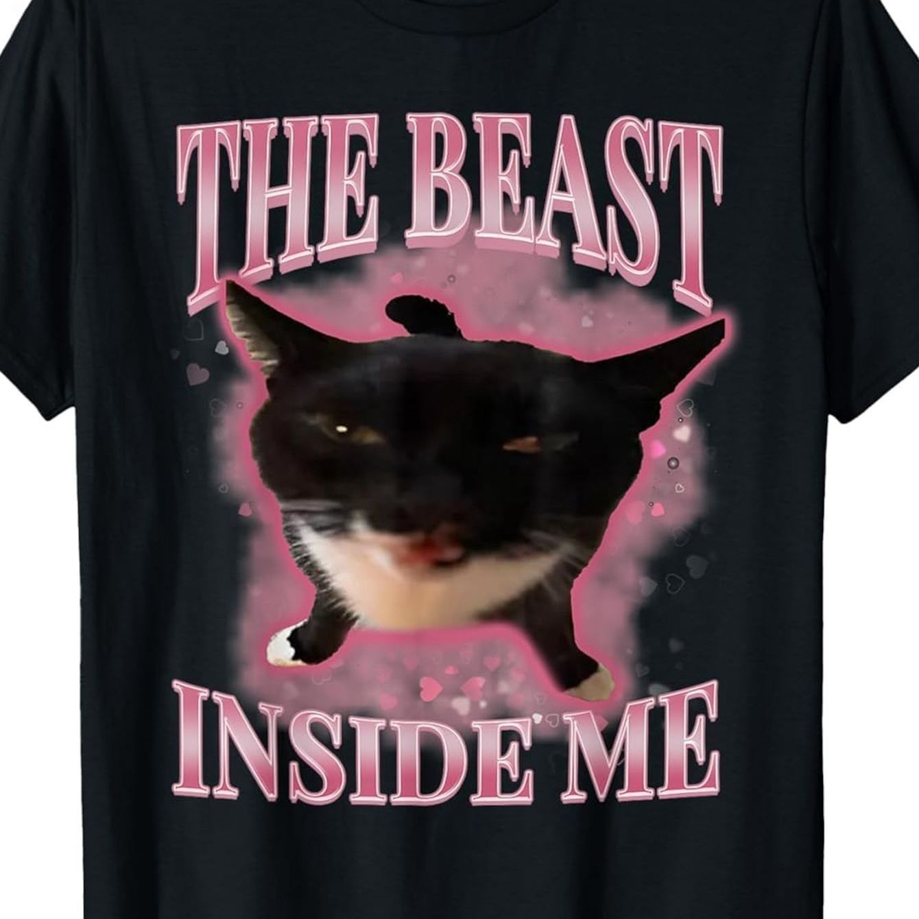 TEMU A Humorous T-shirt Featuring A Cute Cat Meme, Perfect For . This Casual And , Weighing 220g, Is Ideal For Summer, Spring, Fall, And Everyday Use