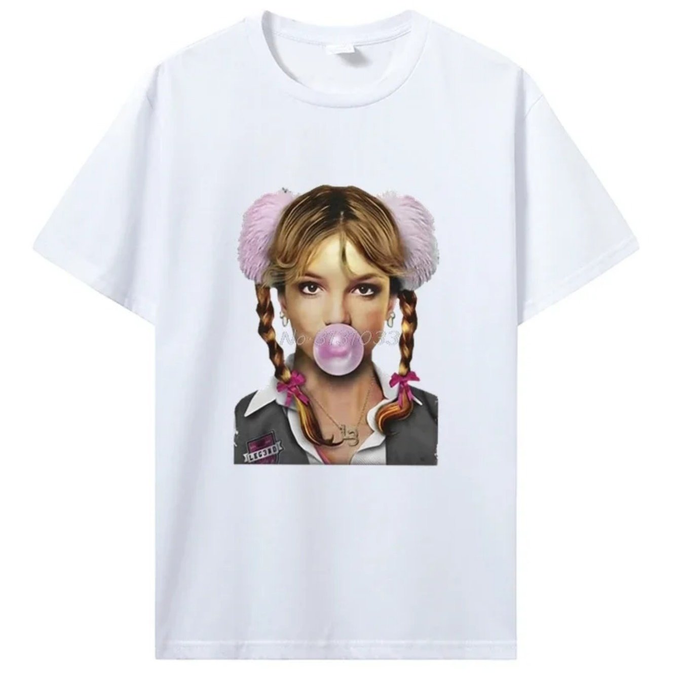New Singer Bubblegum Graphic T-shirt | Women's High Quality Vintage T-shirt, Crew Neck, Short Sleeve, Casual Fit, Wear, Medium Stretch Fabric.