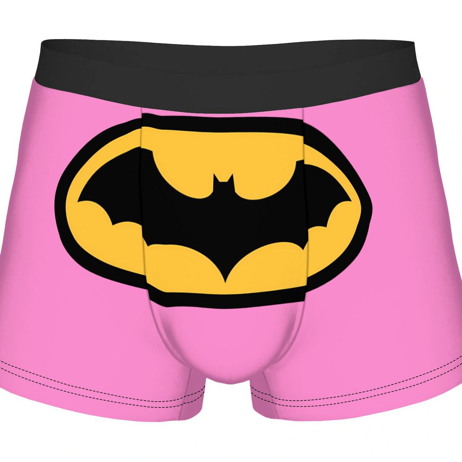 TEMU Batman Black Border Underwear Polyester Underpants 2d Print Design