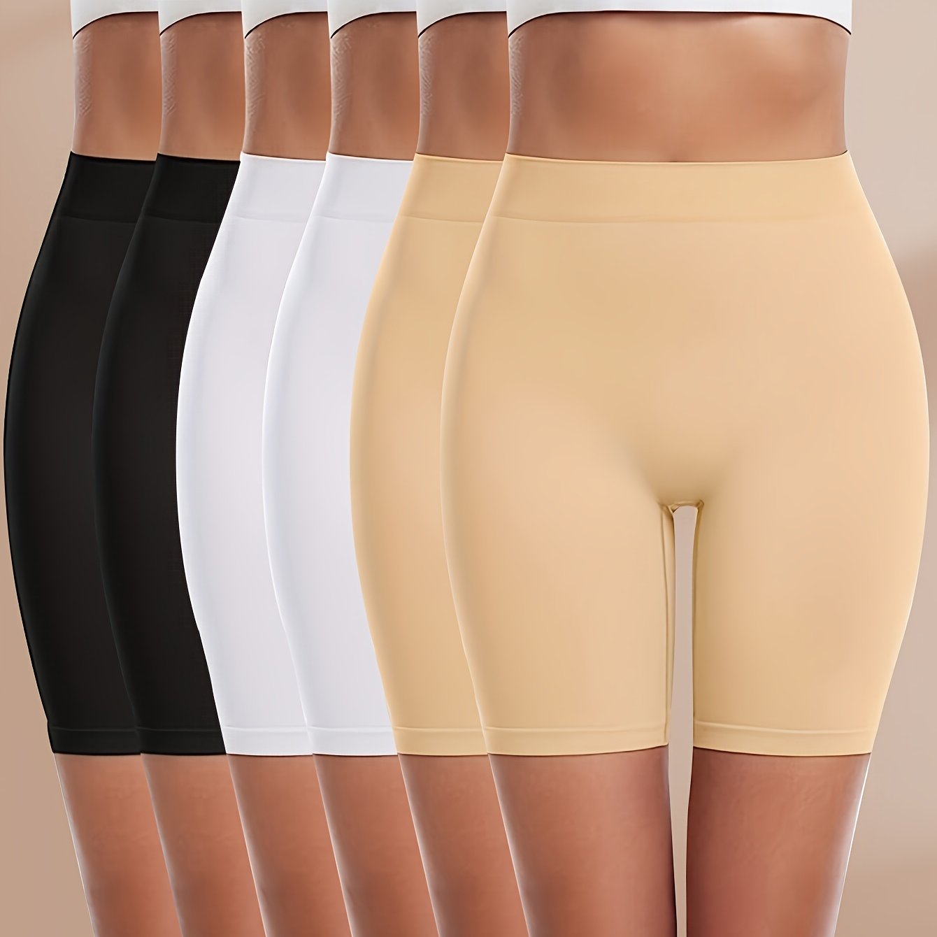 Image of 6pcs Set Of Seamless, Traceless, Lightweight, Skin-friendly, Anti-chafing, Quick-drying, And Breathable Women's Boxer Briefs