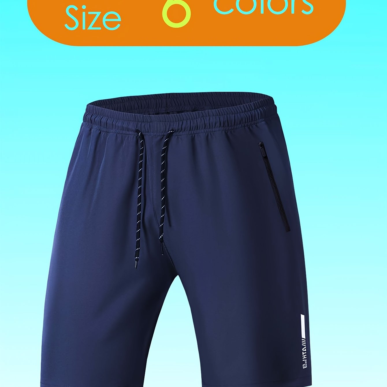 TEMU Unisex Loose-fitting Casual Sports Shorts With Double-sided Zipper Pockets And Letter Reflective Stripe Print. Perfect For Summer Outdoor