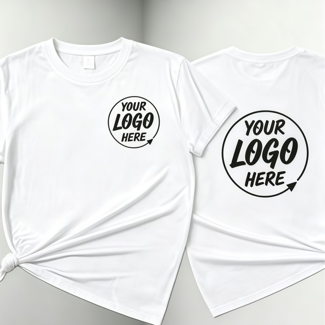 TEMU Custom Logo Round Tag T- Back Printing Corporate Team Building Event Employee Uniforms Casual Versatile Short Sleeve