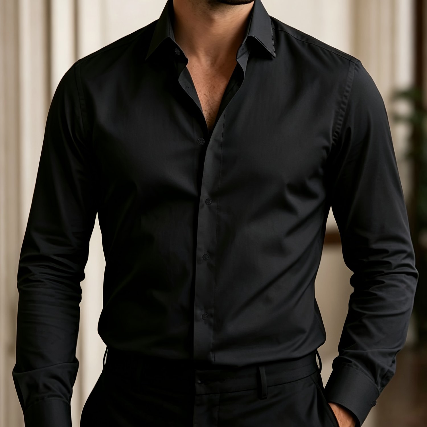 TEMU Premium Men's Shirt - Perfect For Business And Casual Wear, Instantly Elevates Your Style