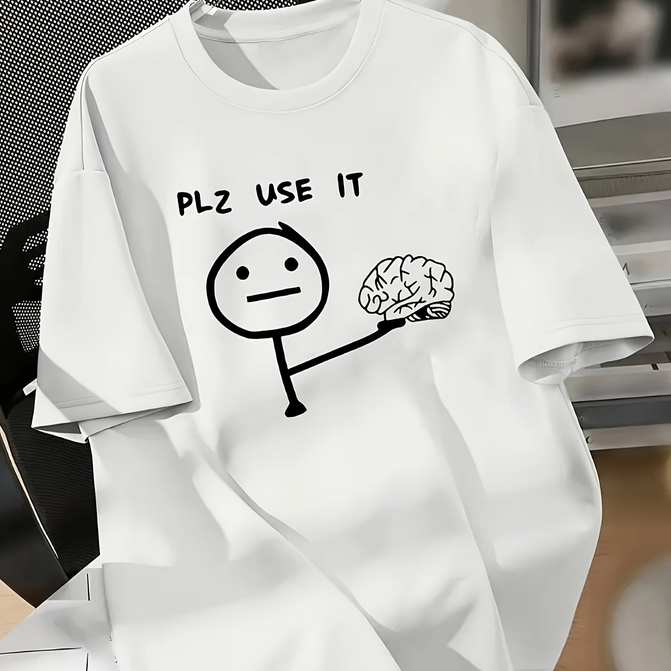 TEMU T-shirt décontracté imprimé pour homme