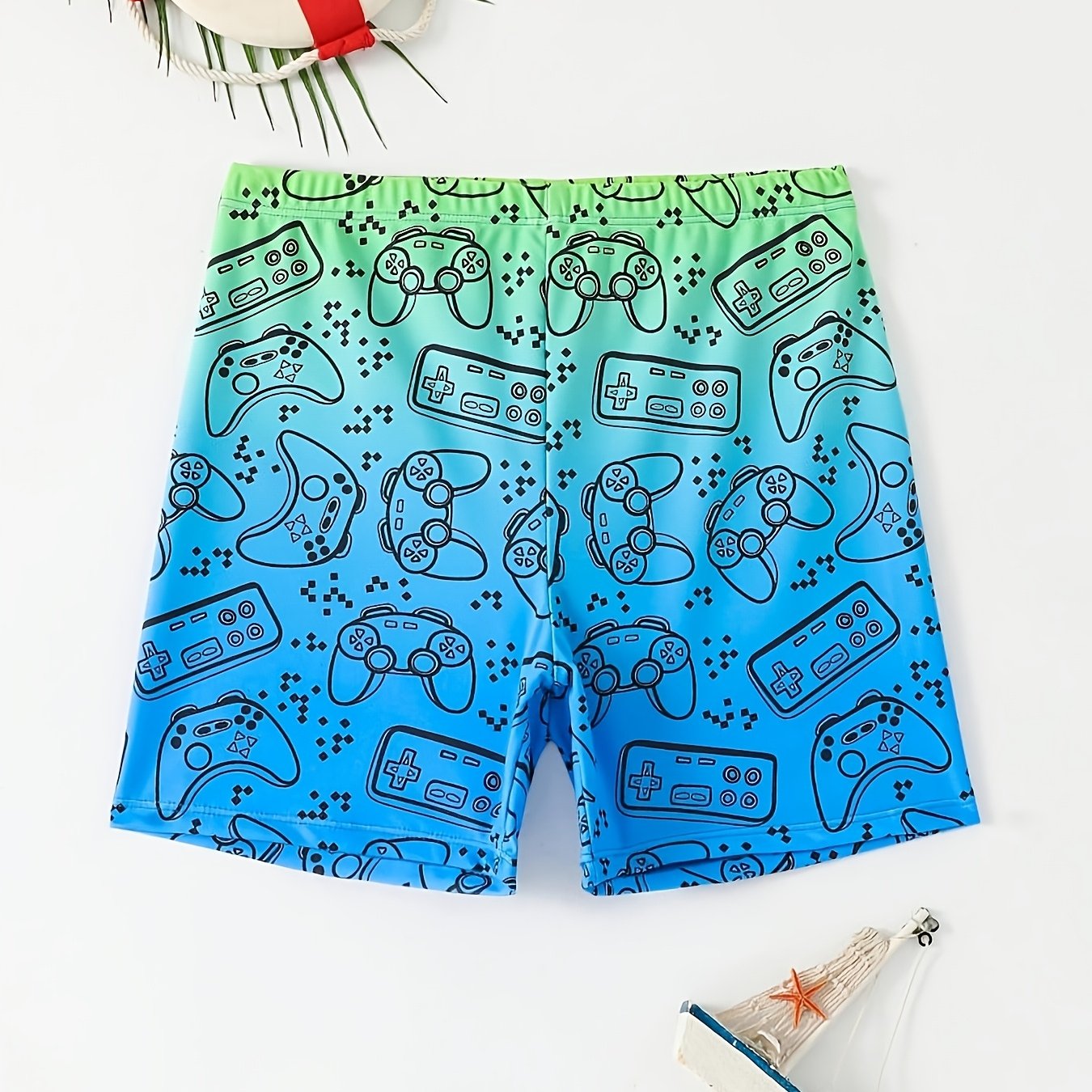 TEMU New Boys' Swim Trunks, Fashionable Swimwear, Boxer Briefs For Students, Travel, Vacation, And