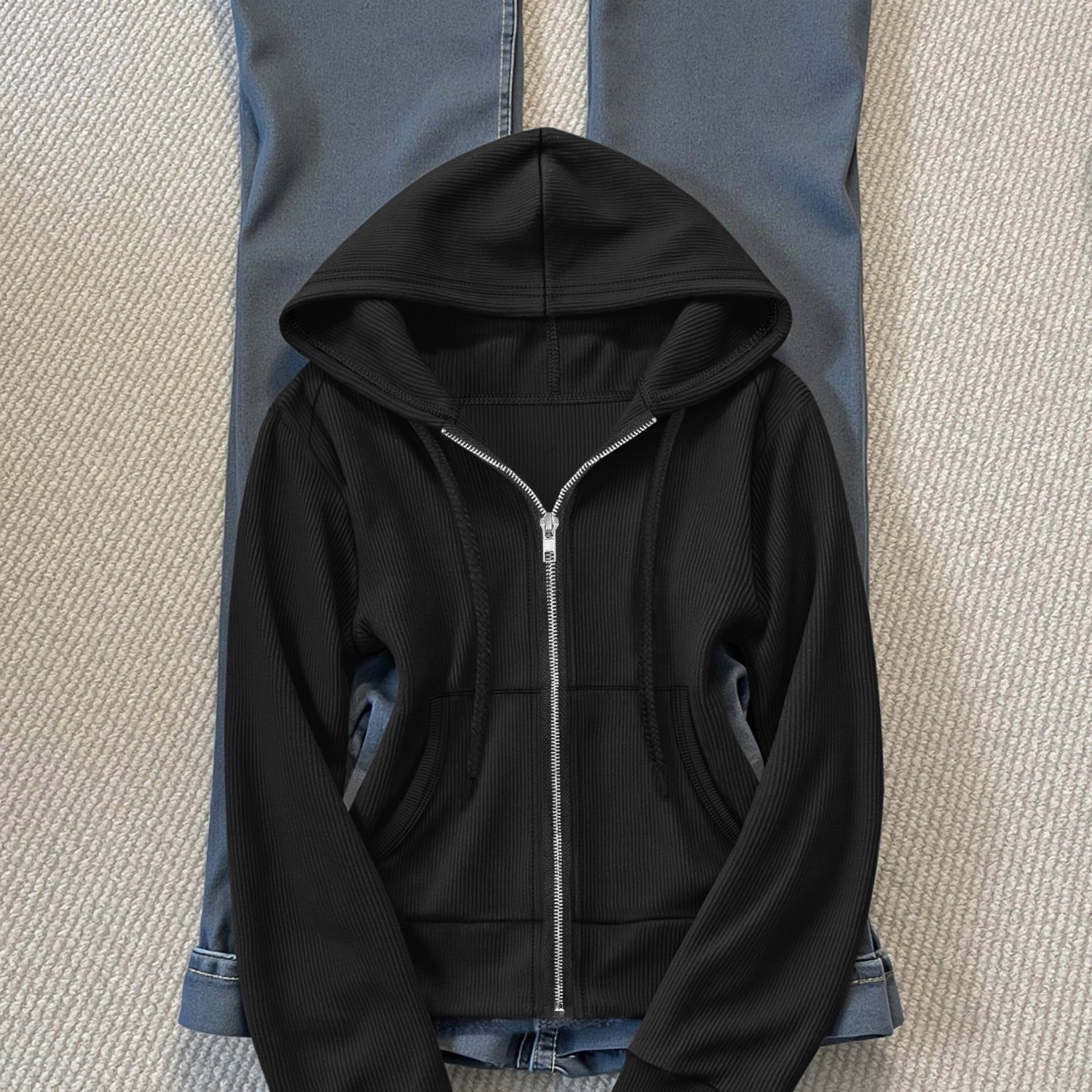 TEMU Women's Autumn & Winter Hooded Coat: Casual Design, Fine Texture + Comfortable Version Unlocks Autumn & Winter Trendy Outfits