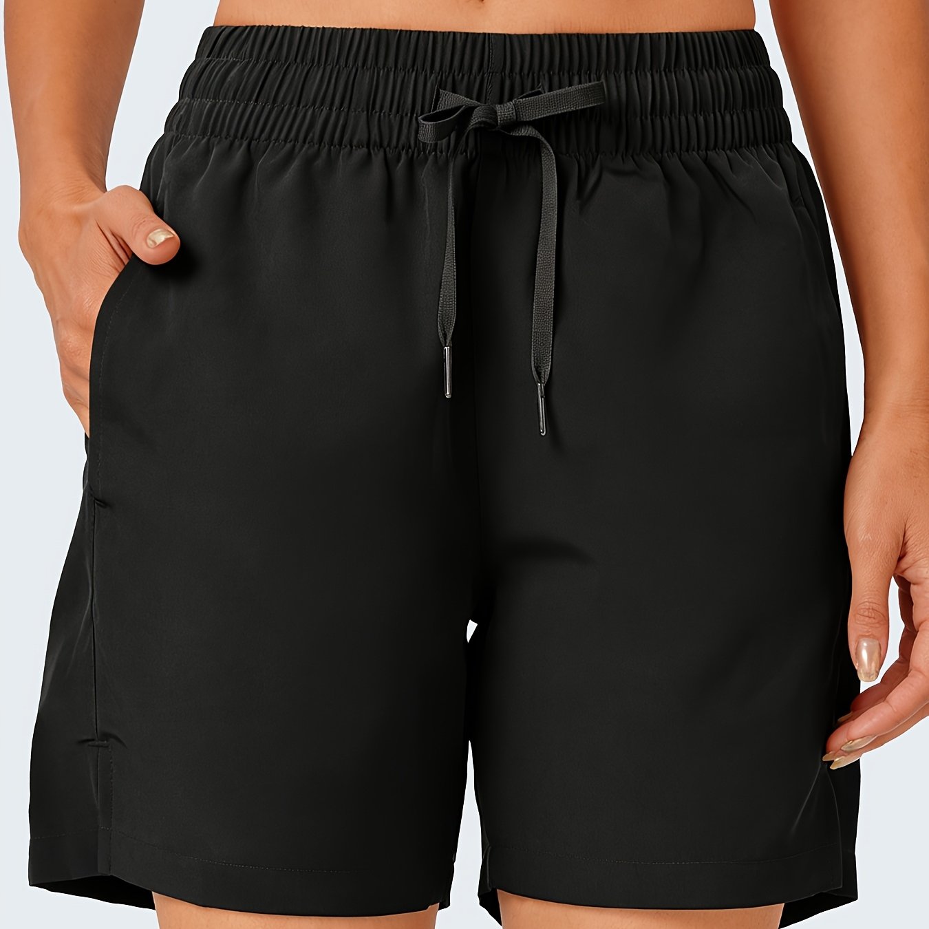 TEMU Zuty Women's Quick-dry Athletic Shorts With Pockets - 5-inch Length Workout Running Gym Shorts, Quick- & Pockets Suitable For Training, Fitness,