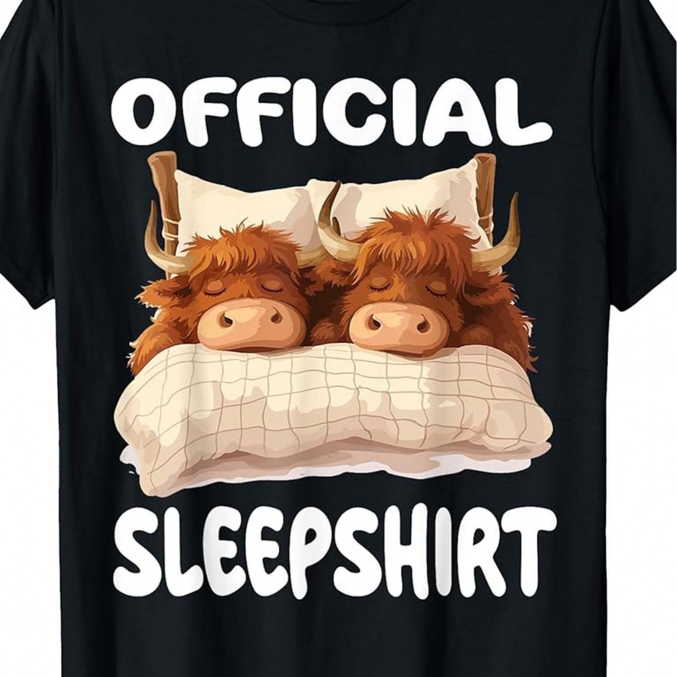 TEMU Plus Size Women's American, Scottish Highland Cow Official Pajamas Pajamas Pajamas T-shirt