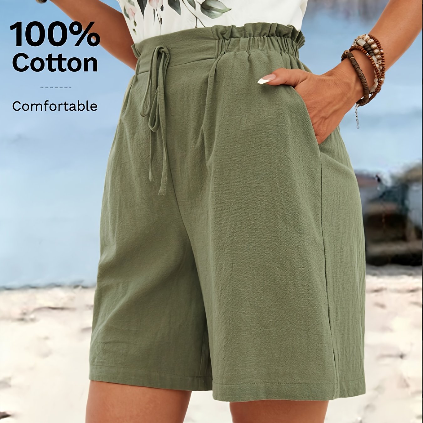 Women's Casual Loose-fit Shorts, Summer
