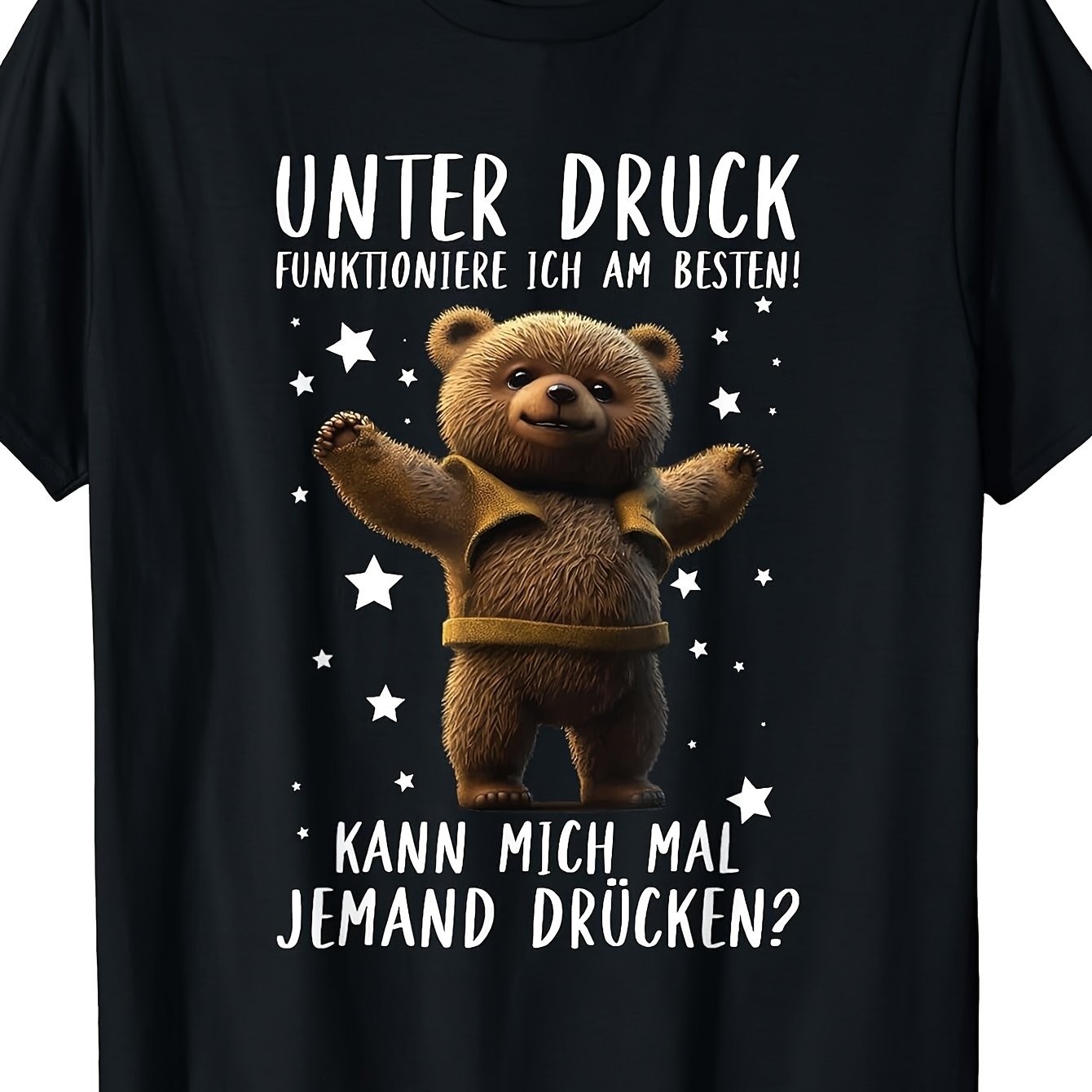 Image of Bear Graphic Funny Saying T-shirt Men's Black Tee Vintage Perfect For Home|outdoor|work|gifting (birthdays|valentine's Day|mother's Day) Small-3xl Unisex