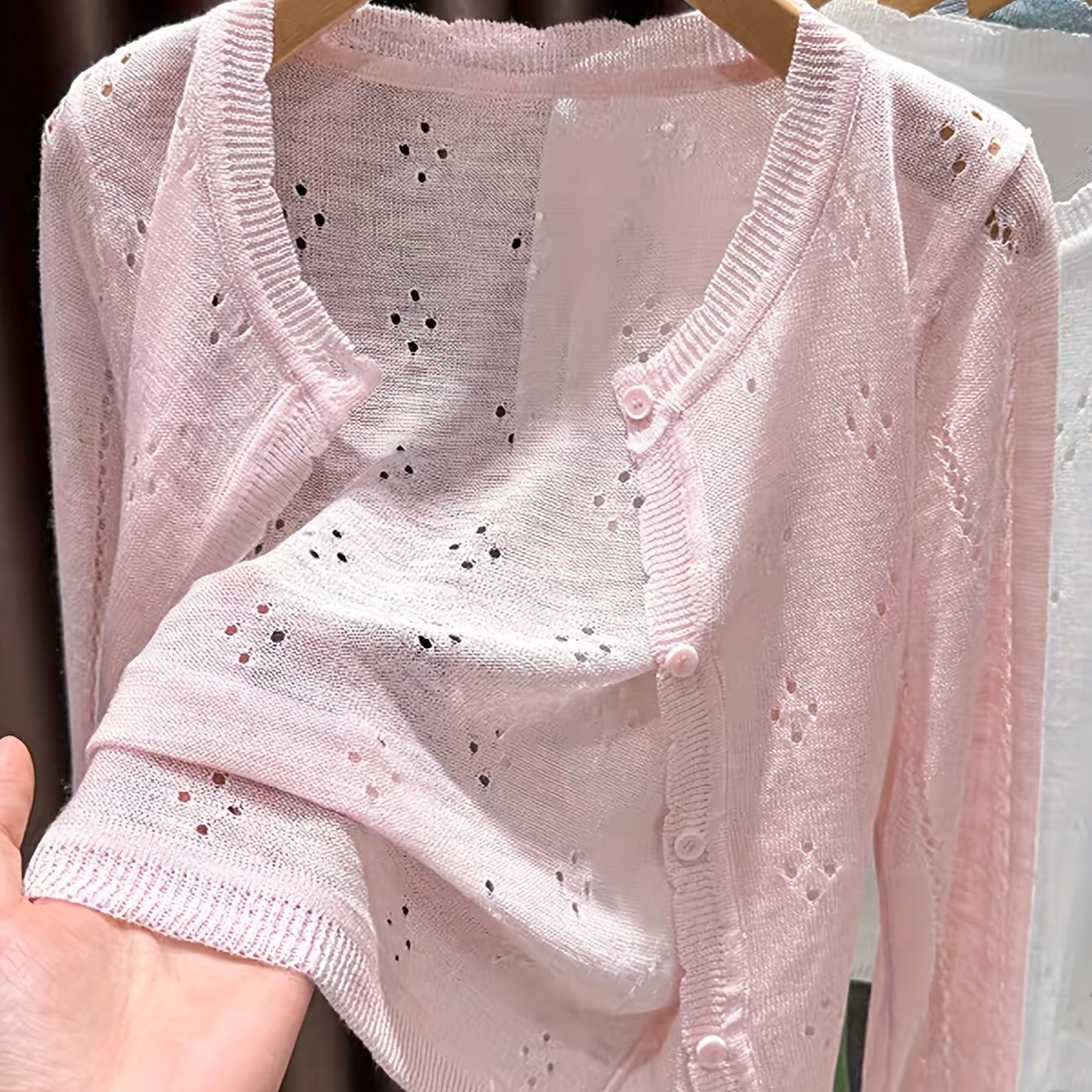 TEMU Spring Summer Long Sleeves Women Breathable Casual Cardigan Outfit